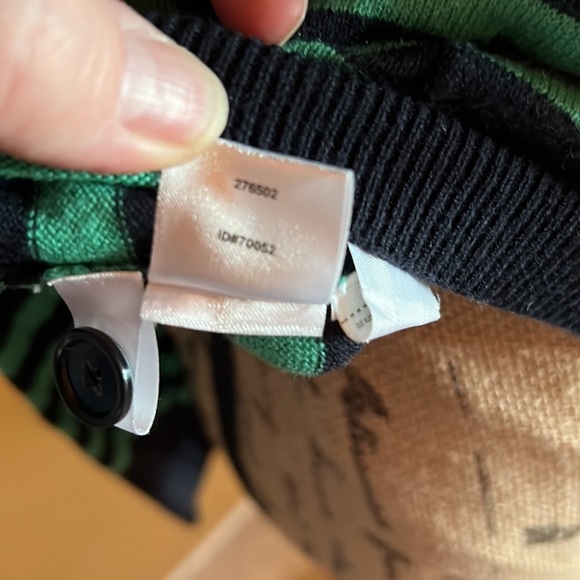 NWOT LOFT Petites Navy Blue Green Button Up Cardigan Size MP - Picture 5 of 6